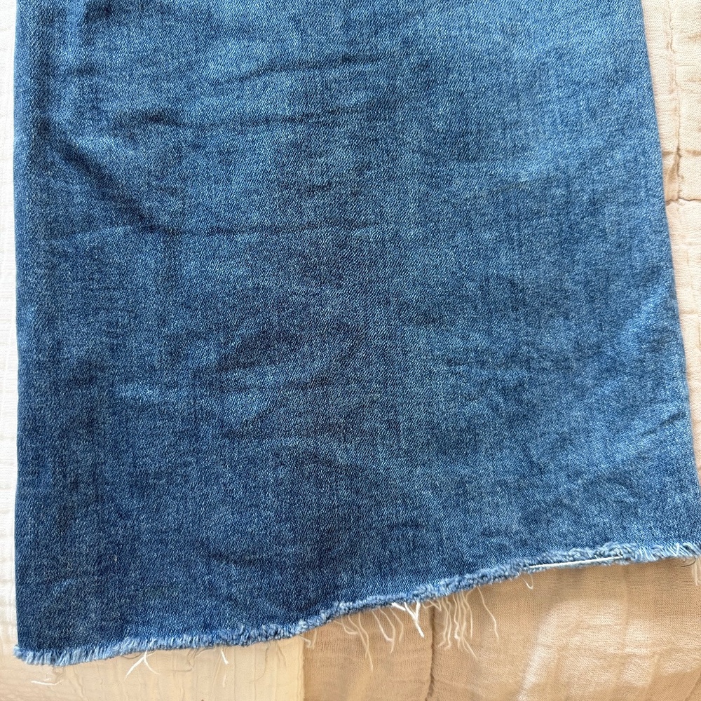 Paige Anessa Petite Wide Leg Cropped Jeans, Size 32 Petite, Sunnie Distressed - Picture 8 of 10